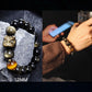 Natürlicher Silber-Obsidian-Gold-Obsidian spiritueller Heilstein Perlenarmband