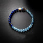 Blue Gold Brazil Sea Blue Glass Bracelet Enamel Cloisonne Simple Fashion Freshwater Pearl Bracelet