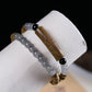 Vintage Natural Green Sandalwood Five Scripture Design Double Circle Bracelet Buddha Bead Bracelet Male and Female