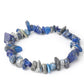 Handgewebtes elastisches Armband im Bohemian-Stil mit Natursteinperlen