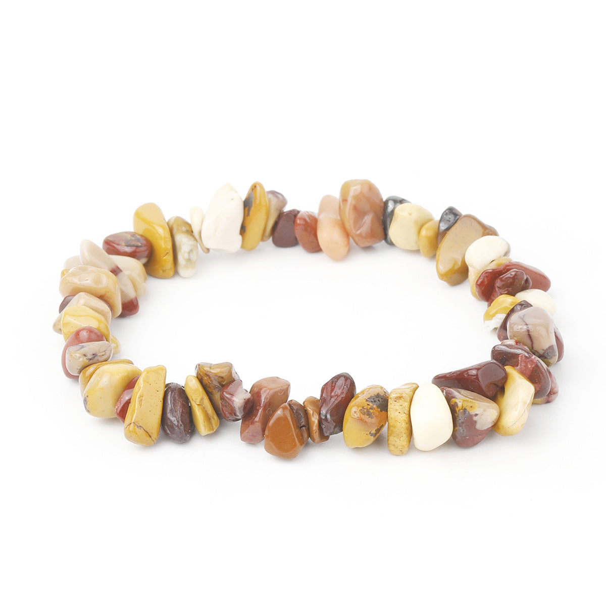 Explosions Natural Gravel Beaded Bracelet Hand-Woven Elastic Rope Bracelet Bohemian Style Bracelet