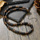 Summer Beach Bohemian Wood Chip Coconut Shell Necklace Men's Surfing Necklace Simple Tribal Stainless Steel Necklace