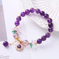 Natural Purple Crystal Beaded Handmade Bracelet
