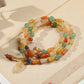Ethnic Style Natural Gold Jade Gourd Leaf Bracelet - Buddha Blessing You