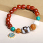 Original South Red Agate Duobao Bracelet Beeswax Lapis Lazuli Jasper Starlight Powder Incense Wood