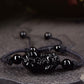 Natural Black Obsidian Pixiu Necklace And Bracelet Set Handwoven