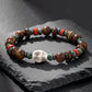 Mode Pendler Retro Stil Armband Schmuck Trendy männer Handgemachte Perlen Schwarz Gallenstein Türkis Armband