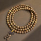 Vintage Holz Buddha Gebetsperlen Rosenkranz 108 Mala Meditationsarmband