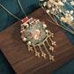National Fashion Necklace New Accessories Ancient Method Gold-plated Imitation Hetian Jade Fish