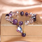 Fashion Amethyst Bracelet Five-pointed Star Four-leaf Clover Zircon Pendant Beaded Bracelet