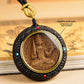 Benmingfo Round Pendant Zodiac Guardian Necklace Male and Female Samurai Bodhisattva Black Leaflet Red Sandalwood