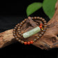 2024 New Sandalwood Bracelet Double Circle Women's Half Bracelet Red Agate Gift Lucid Play Rosary New Chinese Style