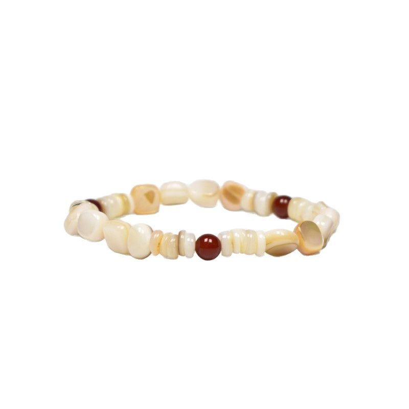 Original Design Sea Sunrise Natural Shell Pearl And Stone Irregular Beaded Bracelet