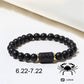 Black Matte Onyx Zodiac Bead Stretch Bracelet