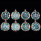 Natural A Jade Tibetan Eight Patron saint Transfer Wheel Inlaid Seiko Jade Pendant Pendant Yu Pei