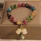 Rainbow tourmaline summer niche luxury Lily pendant ornament bracelet