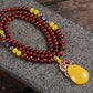 Gold Star Small Leaf Rosewood Buddha Beads Hanging Pendant New DIY Men'S And Women'S Sweater Necklace Ins Assembly Jewelry
