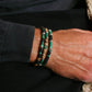 Schmuck Mode Vintage Schwarz Matt Armband Zirkon Krone Diamant Ball Würfel Löwenkopf Perlen Armband Anzug