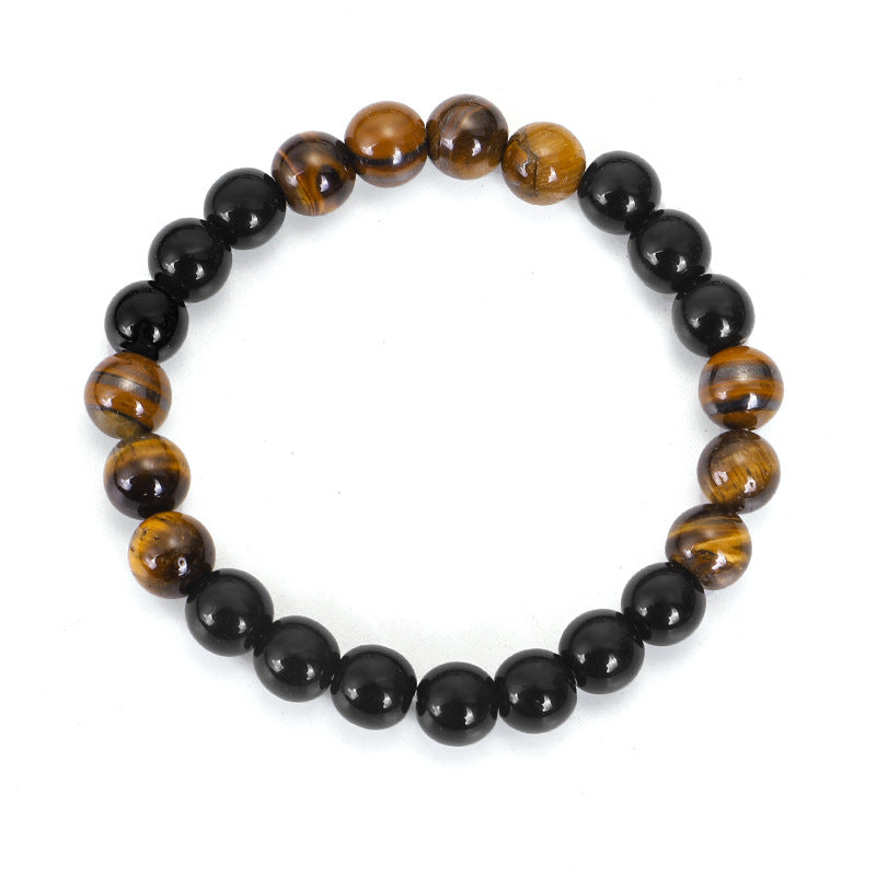 108 Tiger Eye Stone Yoga Necklace With Fringe Pendant