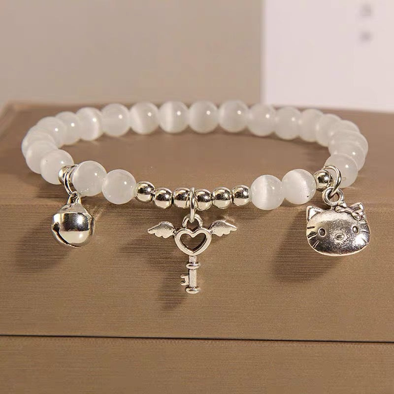 Elegant Three Leaf Sweet Rabbit Unique Design Friendship Bracelet