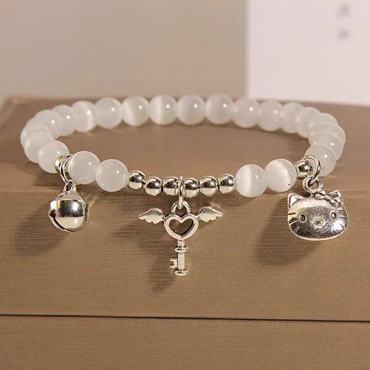Elegant Three Leaf Sweet Rabbit Unique Design Friendship Bracelet