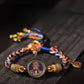 Hand Woven Tibetan Ethnic Style Zakiram Thangka Wuye God of Wealth Hand Rope Men's and Women's Bracelet Retro