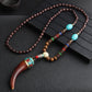 Nepal Handmade Jewelry Pendant Vintage Ethnic Style Wooden Bead Necklace Women's And Man's Accessories Decorative Pendant