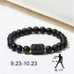 Black Matte Onyx Zodiac Bead Stretch Bracelet