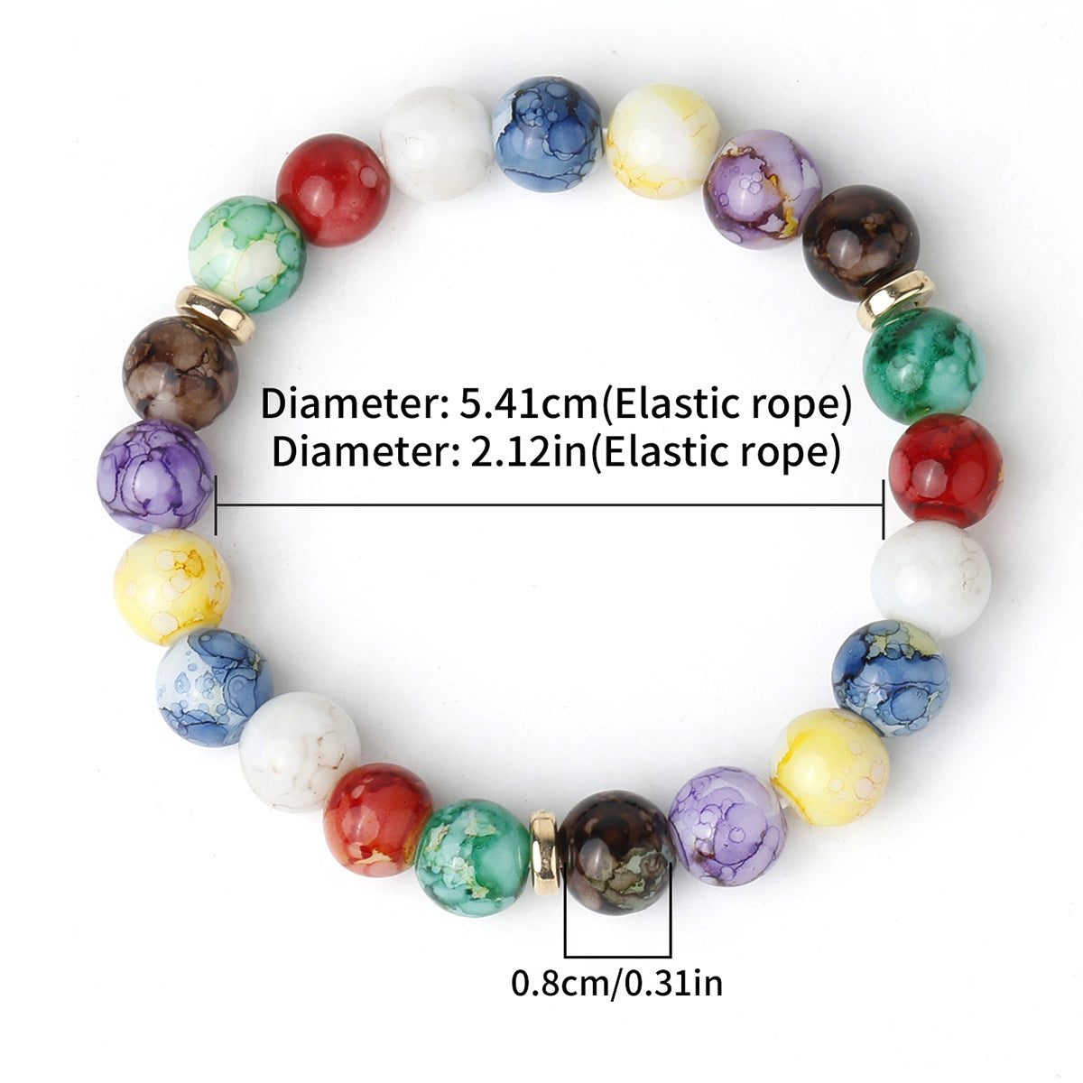 Explosions Colorful Beads Bracelet Yoga Meditation Balance Bracelet Beaded Meditation Assistant