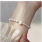 Genuine Freshwater Pearl Bracelet With Rose Carving And Shell Beads
