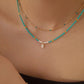 Magnesite Turquoise Necklace Women's All-match High-end Sense Niche Summer Clavicle Chain Beaded