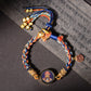 Hand Woven Tibetan Ethnic Style Zakiram Thangka Wuye God of Wealth Hand Rope Men's and Women's Bracelet Retro