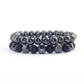 Jewelry Fashion Vintage Black Frosted Bracelet Zircon Crown Diamond Ball Dice Lion Head Beads Bracelet Suit