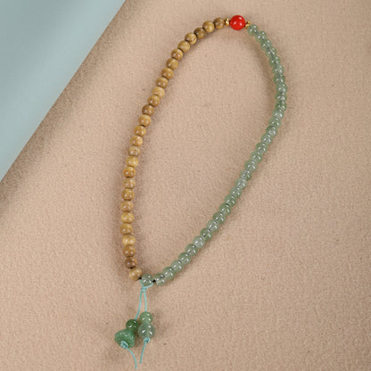 Natural Milk Fragrant Wooden Bracelet diy Dongling Jade Lianpeng Handheld Zakilam Rosary Bracelet Ethnic Style