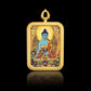 Handgefertigte tibetische Thangka-Anhänger-Halskette mit aufwendigem buddhistischem Kunstwerk