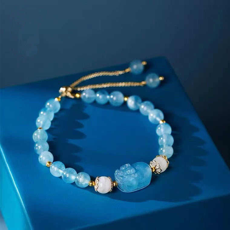 Moonlight Forest Crystal Pixiu Bracelet With Elegant Minimalist Style