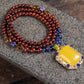 Gold Star Small Leaf Rosewood Buddha Beads Hanging Pendant New DIY Men'S And Women'S Sweater Necklace Ins Assembly Jewelry