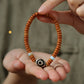 Mori style artistic simple elegant bracelet olive nut bamboo single circle Tibetan agate beads bracelet