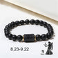 Black Matte Onyx Zodiac Bead Stretch Bracelet