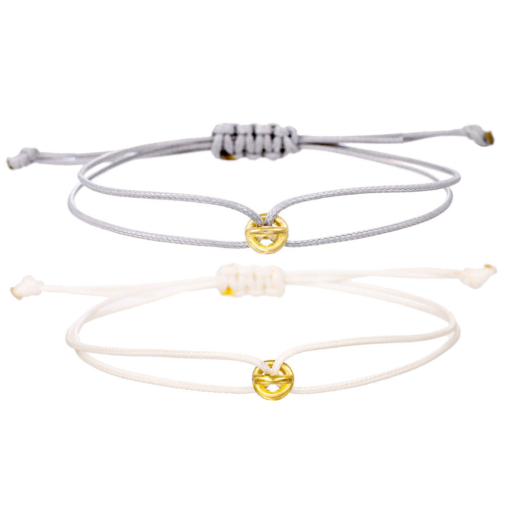 Adjustable Lucky Symbol Braided Friendship Bracelet Set