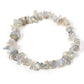 Handgewebtes elastisches Armband im Bohemian-Stil mit Natursteinperlen