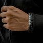 Jewelry Fashion Vintage Black Frosted Bracelet Zircon Crown Diamond Ball Dice Lion Head Beads Bracelet Suit