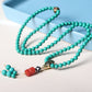 Original design imitation turquoise net flower old barrel bead bracelet tiger tooth bead with yak bone