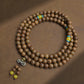 Vintage Holz Buddha Gebetsperlen Rosenkranz 108 Mala Meditationsarmband