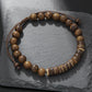 Fashion Commuter Retro Style Bracelet Jewelry Trendy Men's Handmade Beaded Black Gallstone Turquoise Bracelet