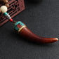 Nepal Handmade Jewelry Pendant Vintage Ethnic Style Wooden Bead Necklace Women's And Man's Accessories Decorative Pendant