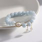 Aquamarine Freshwater Pearl Bracelet Female Simple Cold Wind Bracelet